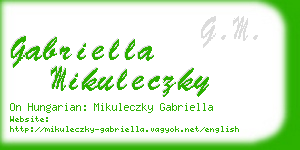 gabriella mikuleczky business card